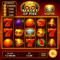 JackpotCity - 9 Masks of Fire Slot Game